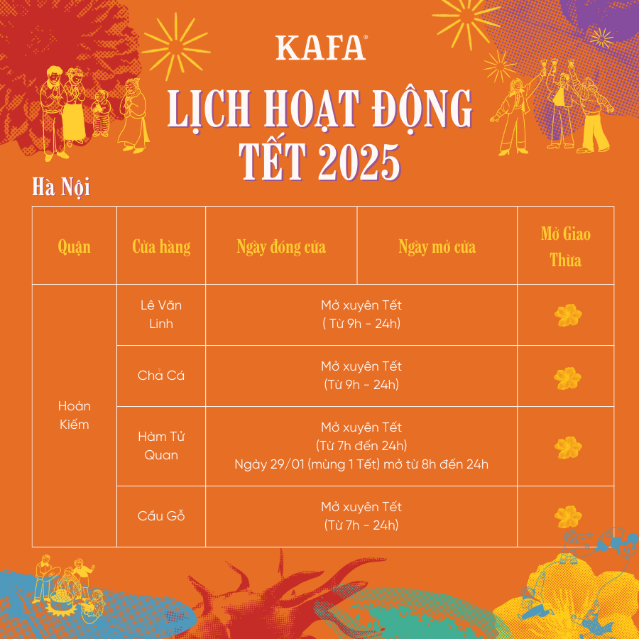 LỊCH HOẠT ĐỘNG TẾT